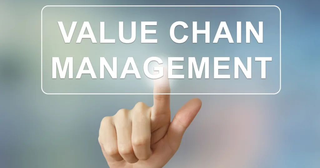Value Chain Managementのボタンを押す手