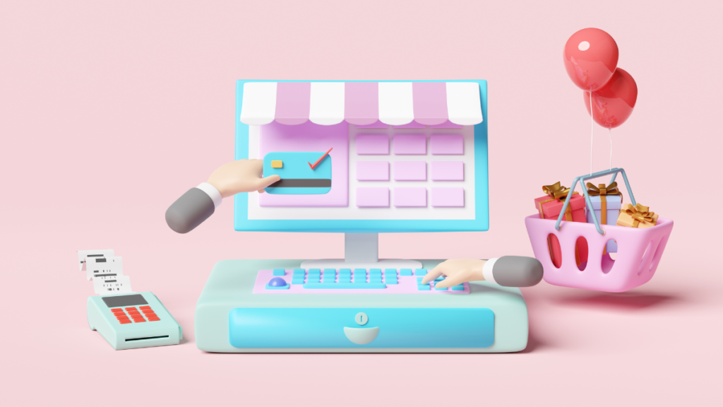 cash register machine with pos terminal, electronic bill payment