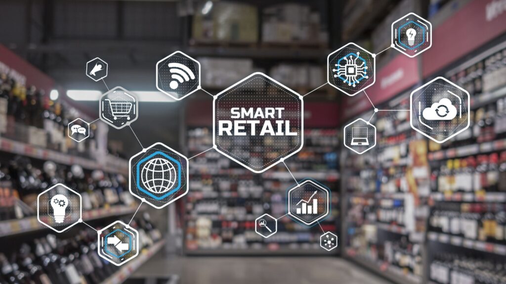 小売り店舗とSmart Retailの文字