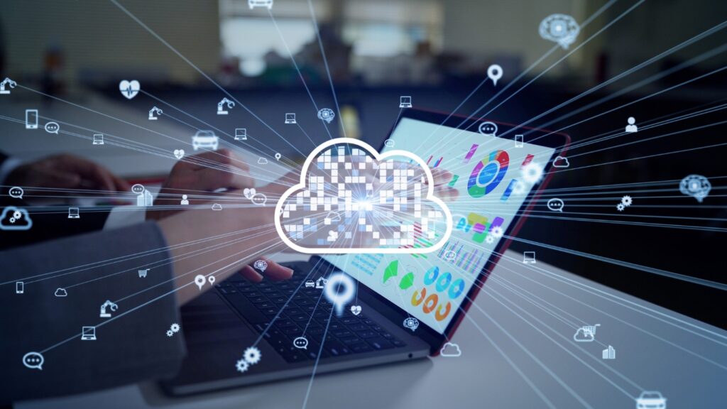  クラウド・コンピューティングの概念。サービスとしてのソフトウェア。SaaS。
