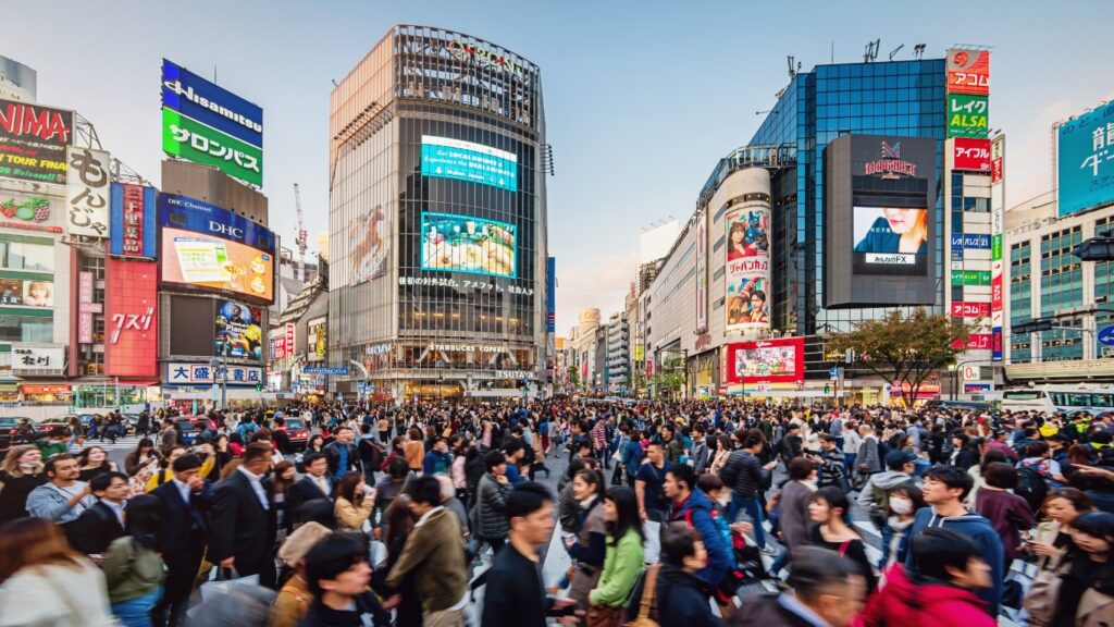 渋谷のスクランブル交差点