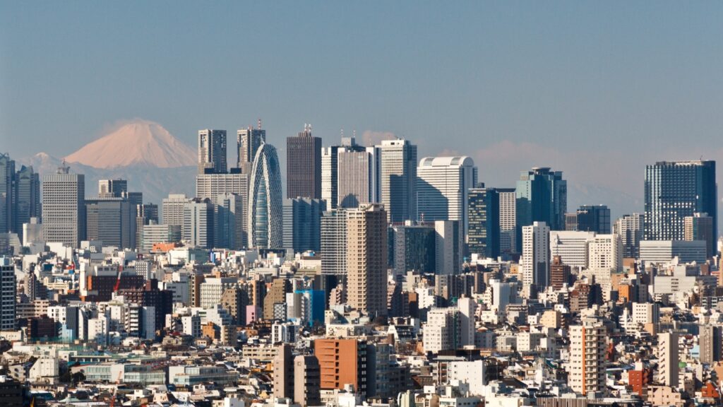 東京を俯瞰で見た風景