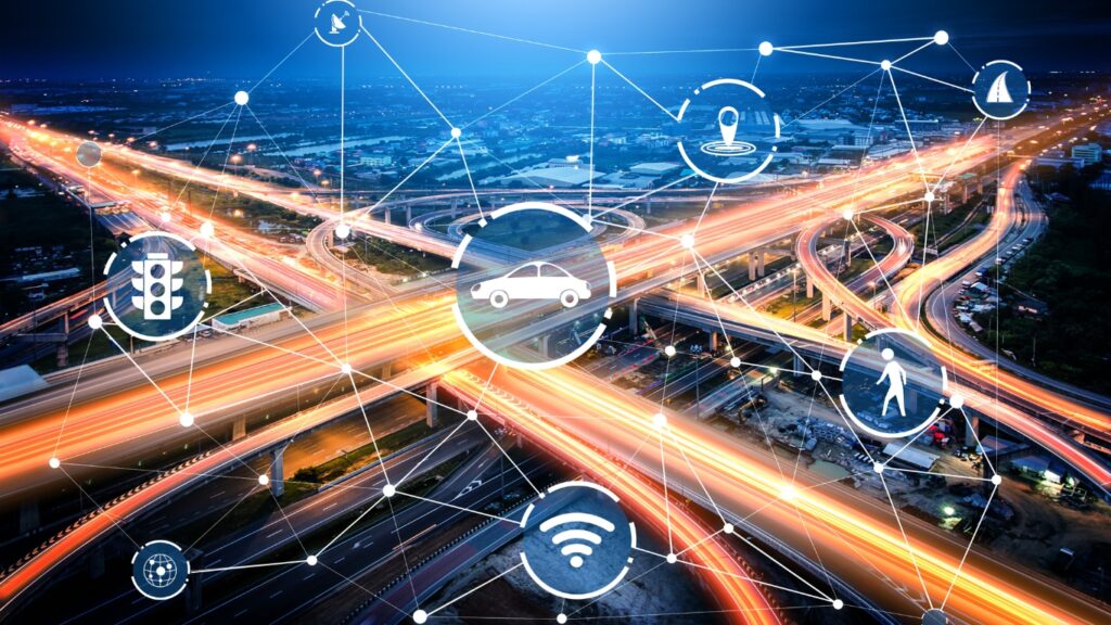 未来の道路における自動車交通のためのスマート輸送技術コンセプト