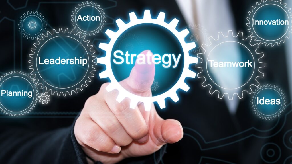 ビジネスパーソンとStrategyの文字