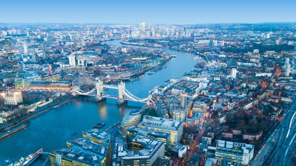 ロンドンの街並み