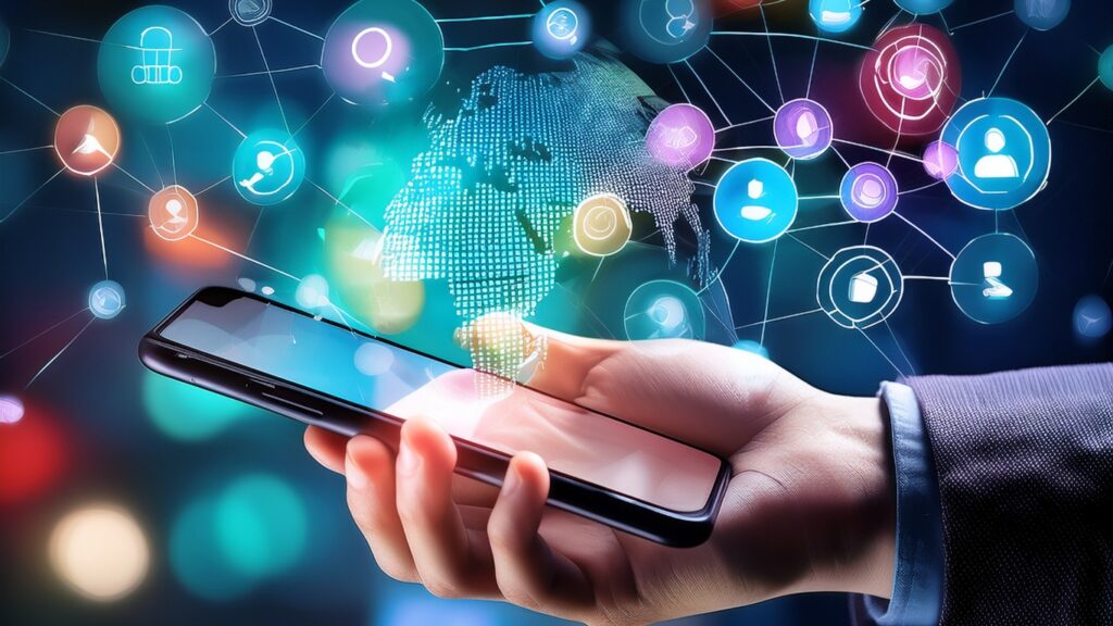 スマートフォンでソーシャルメディアネットワークに接続する