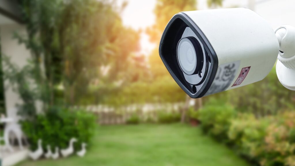 CCTV 閉回路テレビカメラ、自宅の庭でのテレビ監視