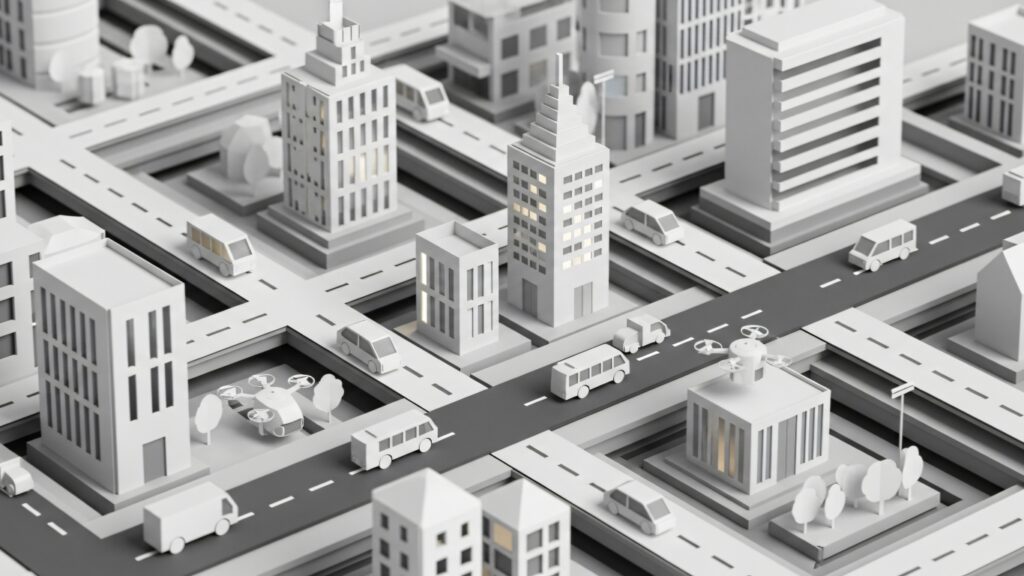 白い街の模型