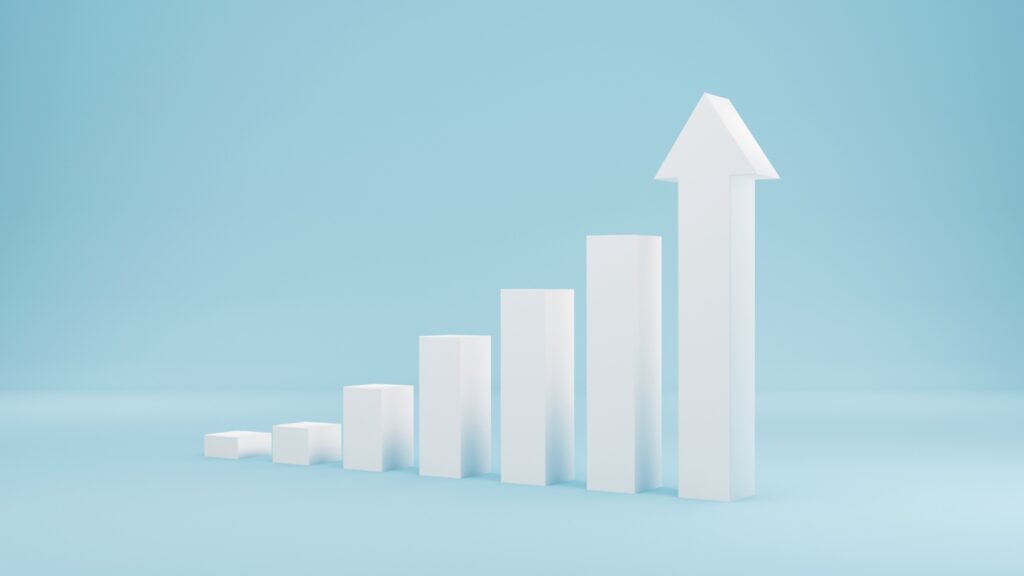 右肩上がりのグラフ