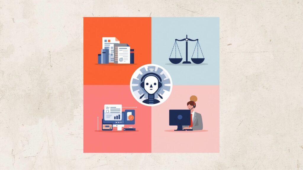 会計・法務・IT・CSの4つの分野とAI