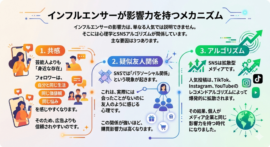 インフルエンサーが影響力を持つメカニズム